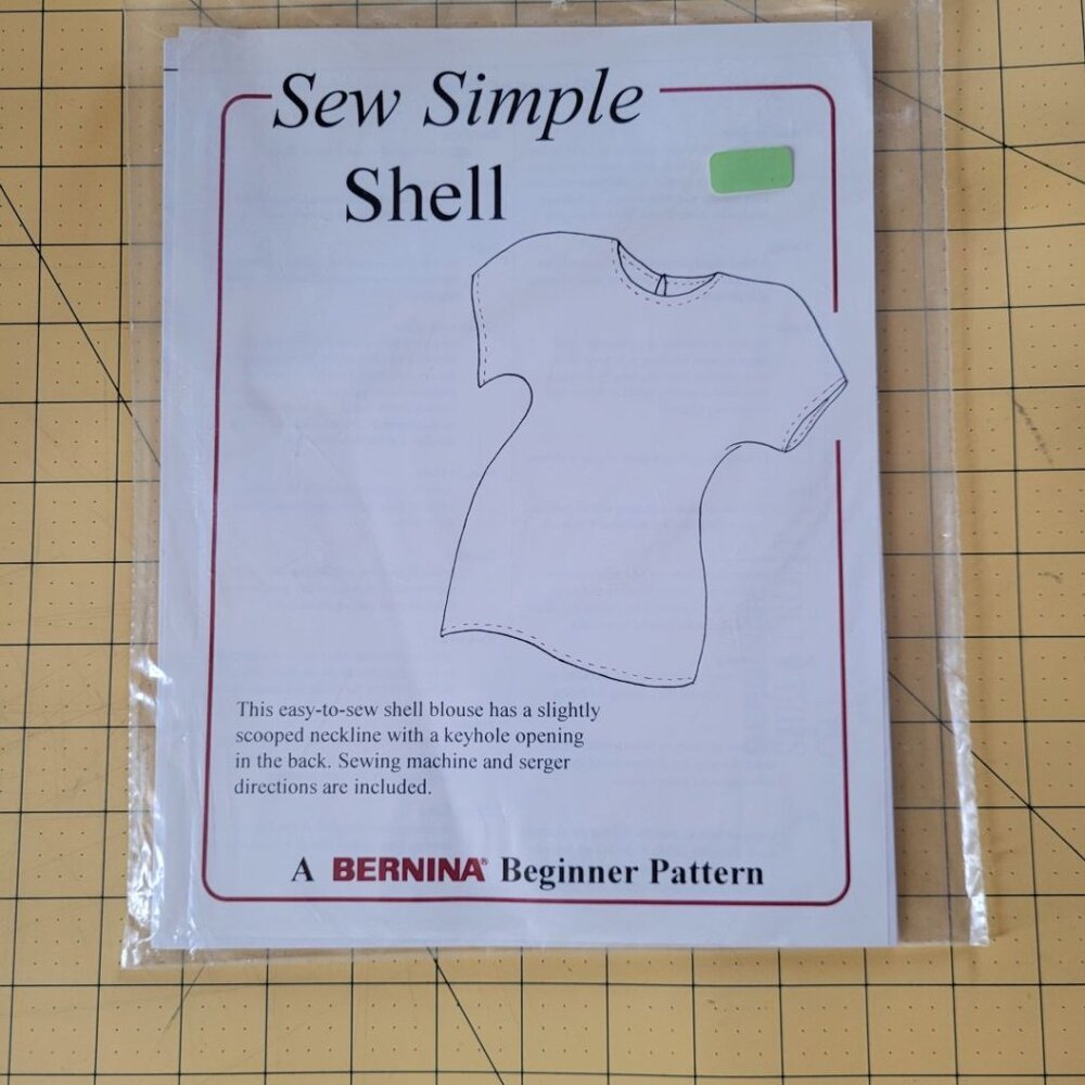 Sew Simple Shell Bernina Sewing Pattern -- Misses Sizes 6 - 24